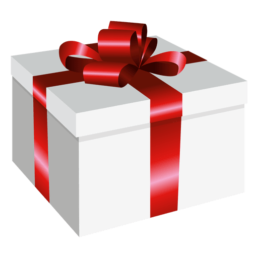 Caja de regalo envuelta cuadrada Diseño PNG