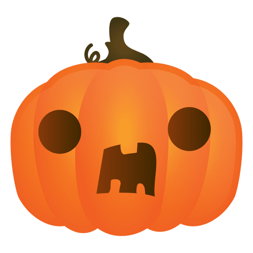 Surprised halloween pumpkin