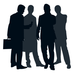 Silueta de personas del equipo Diseño PNG