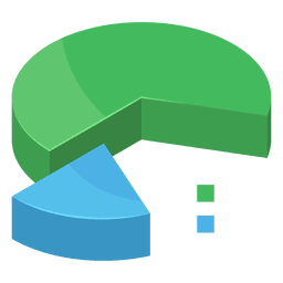 Gráfico circular de dos secciones Diseño PNG