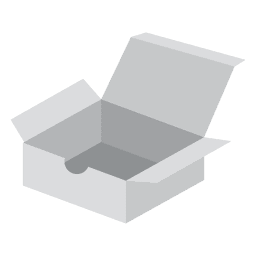 Caja de cartón para llevar blanca Diseño PNG