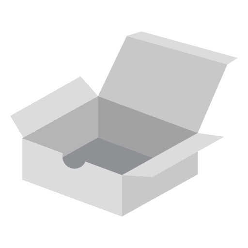 White takeout cardboard box PNG Design