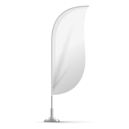 White convex flag PNG Design