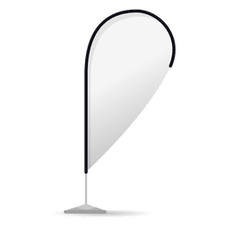 Bandera voladora de lágrima blanca Diseño PNG