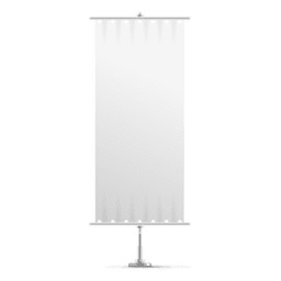 Bandera de banner vertical blanco Diseño PNG
