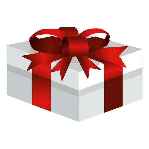 Wide wrapped gift box PNG Design