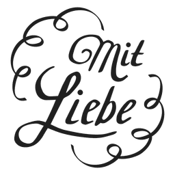 Con letras de amor en alemán Diseño PNG