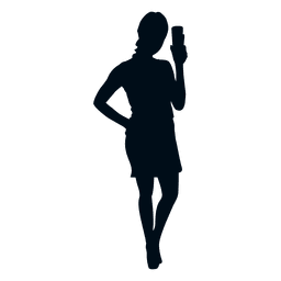 Mulher cheers silueta Desenho PNG