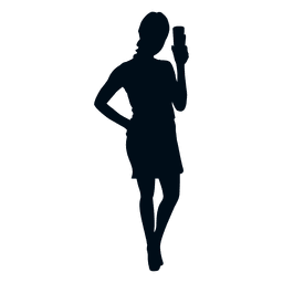 Woman cheers silhouette PNG Design Transparent PNG