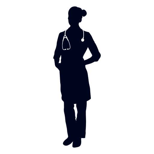 Woman doctor silhouette