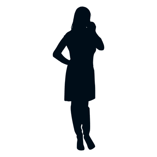 Woman drinking silhouette
