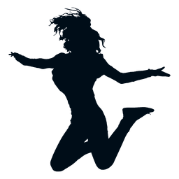 Mujer saltando silueta salto silueta