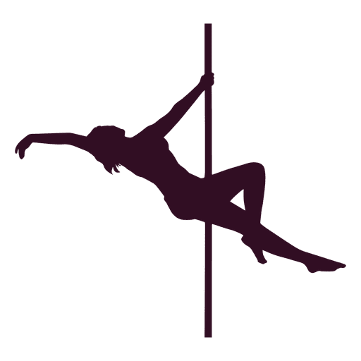 Woman Performing Pole Dance Silhouette Transparent Png Svg Vector File