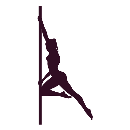 Woman pole carobatic silhouette PNG Design