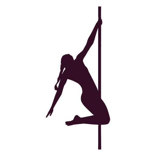 Woman pole dancer silhouette PNG Design