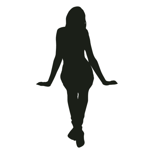 Vista Frontal De La Silueta De Mujer Sentada Descargar Png Svg | My XXX ...