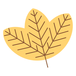 Folha amarela de outono Desenho PNG