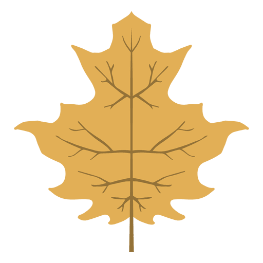 Gelbes Herbstblattsymbol PNG-Design