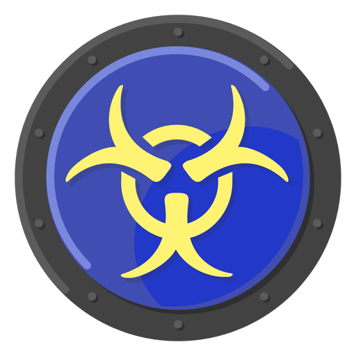 Biohazard warning blue