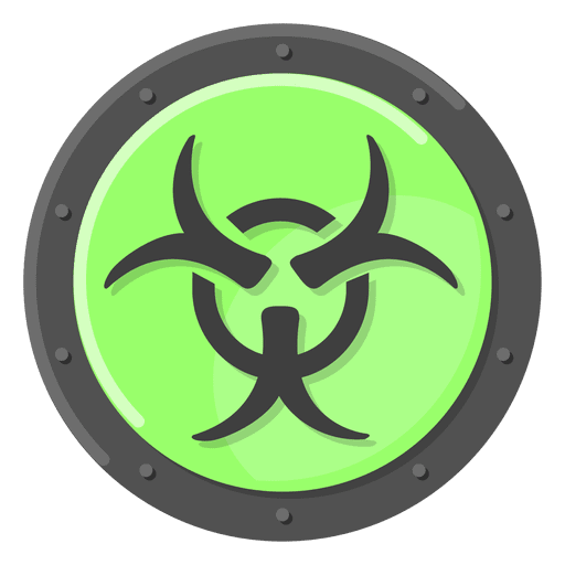 Biohazard Warngr?n PNG-Design