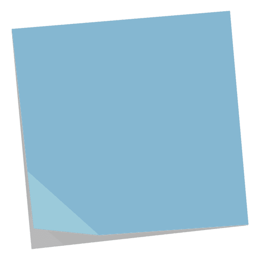 Blaue Aufklebernotiz PNG-Design
