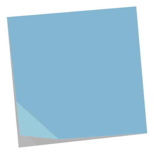 Blue sticker note PNG Design