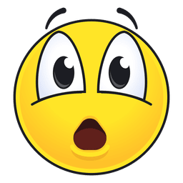 Süßes erstauntes Emoticon PNG-Design