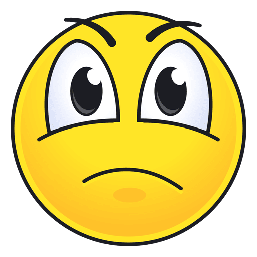 Cute angry emoticon PNG Design