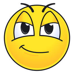 Netter zuversichtlicher Emoticon PNG-Design