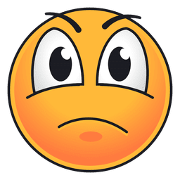 Lindo emoticon furioso Diseño PNG