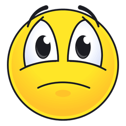 Lindo emoticon triste Diseño PNG