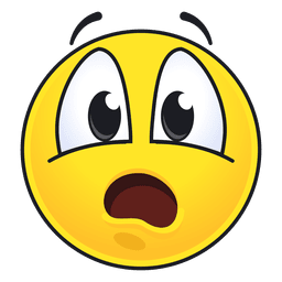 Süßes überraschtes Emoticon PNG-Design
