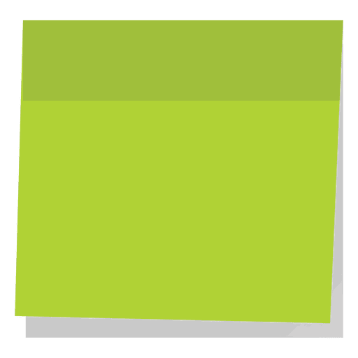 Green post it note PNG Design
