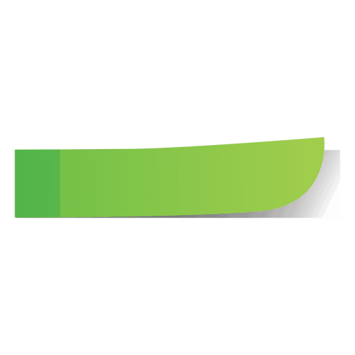 Green sticky note page marker PNG Design