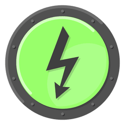 Alerta de alta tensão verde Desenho PNG