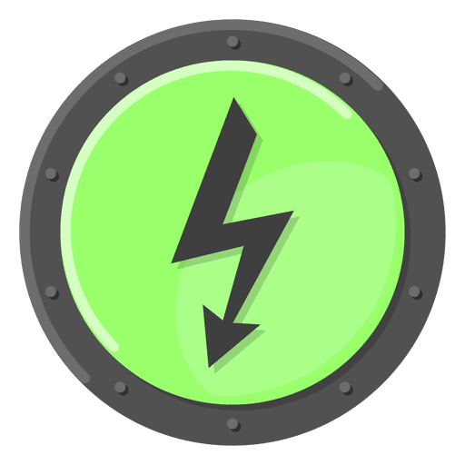 High voltage warning green PNG Design