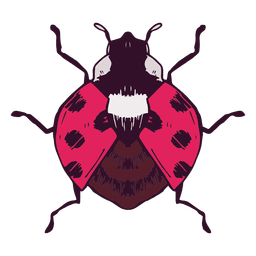 Illustrated Ladybug Wallpaper Background - Vector Download