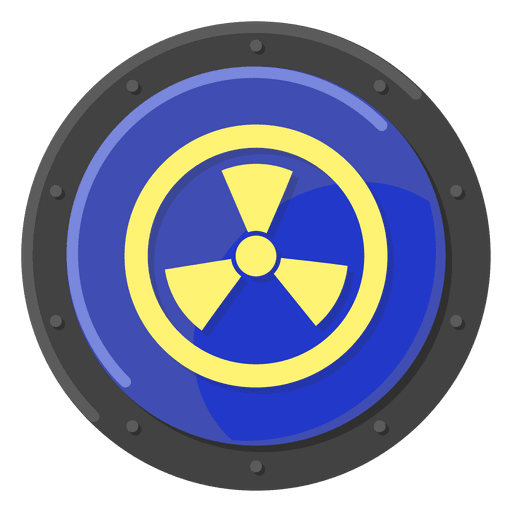 Nukleare Warnung blau PNG-Design