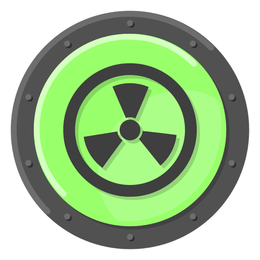 Nuclear warning green PNG Design