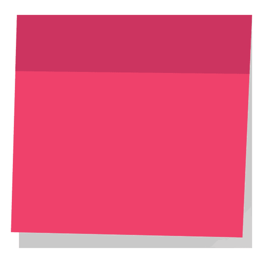 Pink sticky note square PNG Design