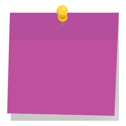 Pinned purple sticky note PNG Design