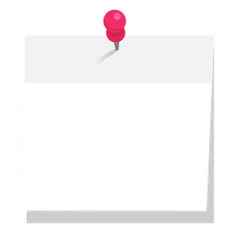 Festgesteckte weiße Haftnotiz PNG-Design