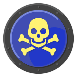 Advertencia de veneno azul Transparent PNG