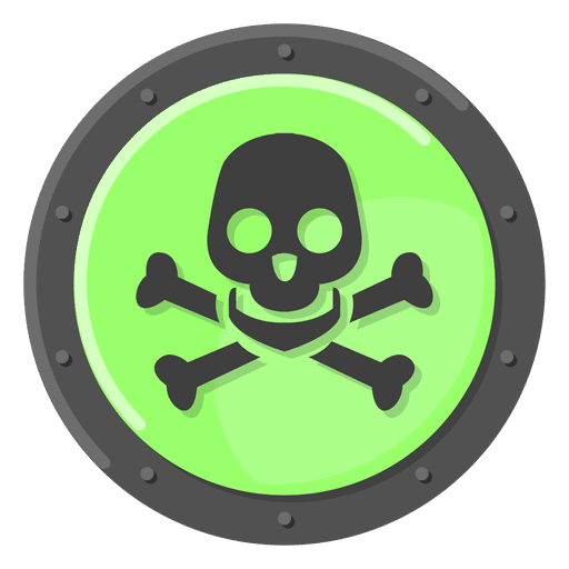Verde de advertencia de veneno Diseño PNG