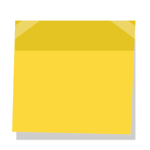 Nota adhesiva amarilla simple Diseño PNG