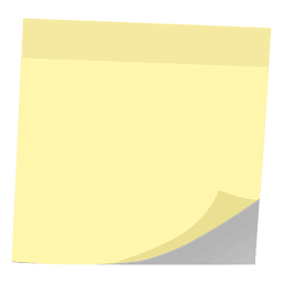 Simple yellow sticky note on wall PNG Design