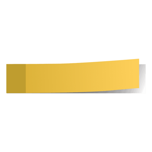 Yellow sticky note marker PNG Design