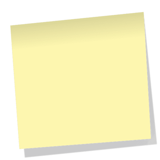 Yellow sticky note PNG Design