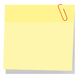 Nota adhesiva amarilla con clip Diseño PNG Transparent PNG