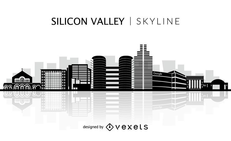 Silicon Valley Silhouette Skyline Vector Download